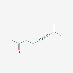 molecular formula C9H12O B14539624 7-Methyloct-7-EN-5-YN-2-one CAS No. 62248-78-6