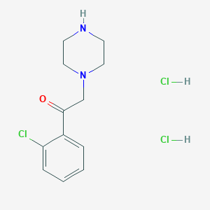 molecular formula C12H17Cl3N2O B1453963 1-(2-Chlorophenyl)-2-piperazin-1-ylethanone dihydrochloride CAS No. 1170128-33-2