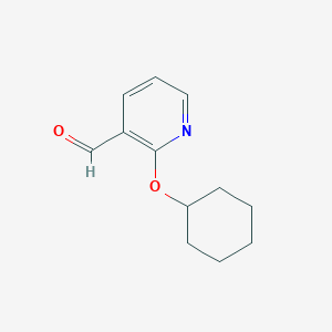 molecular formula C12H15NO2 B1453965 2-Cyclohexyloxypyridine-3-carboxaldehyde CAS No. 902837-50-7