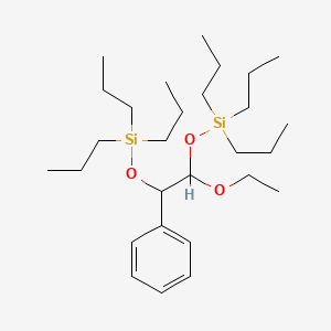 molecular formula C28H54O3Si2 B14539655 6-Ethoxy-7-phenyl-4,4,9,9-tetrapropyl-5,8-dioxa-4,9-disiladodecane CAS No. 62281-68-9
