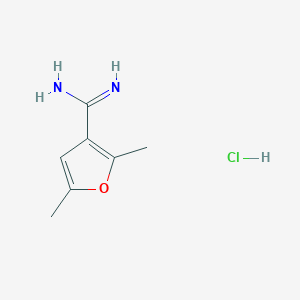 molecular formula C7H11ClN2O B1453967 2,5-Dimethylfuran-3-carboximidamide hydrochloride CAS No. 1171102-44-5