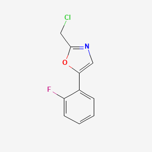 molecular formula C10H7ClFNO B1453980 2-(Chloromethyl)-5-(2-fluorophenyl)-1,3-oxazole CAS No. 1152568-80-3