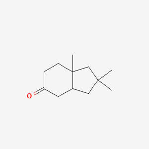 molecular formula C12H20O B14539850 2,2,7a-Trimethyloctahydro-5H-inden-5-one CAS No. 62142-64-7