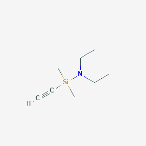 molecular formula C8H17NSi B14539855 N,N-Diethyl-1-ethynyl-1,1-dimethylsilanamine CAS No. 62247-79-4