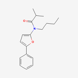 molecular formula C18H23NO2 B14539862 N-Butyl-2-methyl-N-(5-phenylfuran-2-YL)propanamide CAS No. 62187-60-4