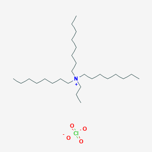 molecular formula C27H58ClNO4 B14539868 N,N-Dioctyl-N-propyloctan-1-aminium perchlorate CAS No. 62120-47-2
