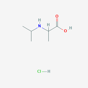 molecular formula C6H14ClNO2 B1453989 2-[(Propan-2-yl)amino]propanoic acid hydrochloride CAS No. 1396966-78-1
