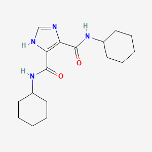 molecular formula C17H26N4O2 B14539955 N~4~,N~5~-Dicyclohexyl-1H-imidazole-4,5-dicarboxamide CAS No. 62255-01-0