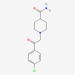 molecular formula C14H17ClN2O2 B1453996 1-[2-(4-氯苯基)-2-氧代乙基]哌啶-4-甲酰胺 CAS No. 946817-32-9