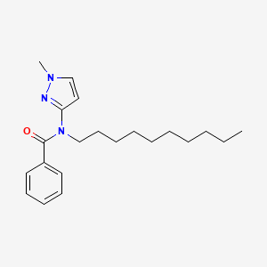 molecular formula C21H31N3O B14539999 N-Decyl-N-(1-methyl-1H-pyrazol-3-yl)benzamide CAS No. 62399-76-2