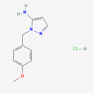 molecular formula C11H14ClN3O B1454003 盐酸1-(4-甲氧基苄基)-1H-吡唑-5-胺 CAS No. 227617-24-5