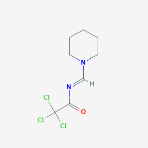 molecular formula C8H11Cl3N2O B14540118 Acetamide, 2,2,2-trichloro-N-(1-piperidinylmethylene)- CAS No. 62026-61-3