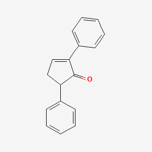 molecular formula C17H14O B14540120 2-Cyclopenten-1-one, 2,5-diphenyl- CAS No. 62156-62-1