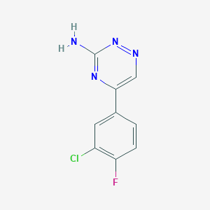 molecular formula C9H6ClFN4 B1454015 5-(3-Chloro-4-fluorophenyl)-1,2,4-triazin-3-amine CAS No. 1094231-67-0