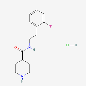 N-[2-(2-fluorophenyl)ethyl]piperidine-4-carboxamide hydrochloride