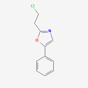 molecular formula C11H10ClNO B1454018 2-(2-Chloroethyl)-5-phenyl-1,3-oxazole CAS No. 70680-56-7