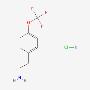 molecular formula C9H11ClF3NO B1454024 2-[4-(Trifluoromethoxy)phenyl]ethan-1-amine hydrochloride CAS No. 199678-23-4