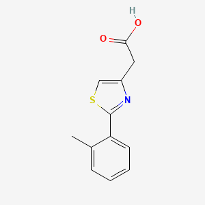 molecular formula C12H11NO2S B1454026 [2-(2-Methylphenyl)-1,3-thiazol-4-yl]acetic acid CAS No. 23353-16-4