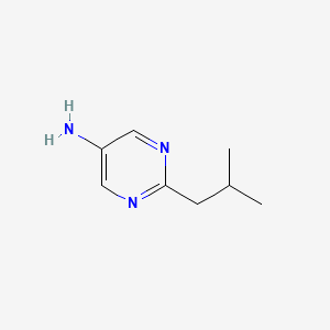 molecular formula C8H13N3 B1454027 2-(2-甲基丙基)嘧啶-5-胺 CAS No. 944901-53-5
