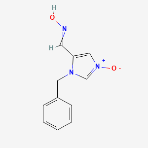 molecular formula C11H11N3O2 B14540317 N-[(1-Benzyl-3-oxo-1H-3lambda~5~-imidazol-5-yl)methylidene]hydroxylamine CAS No. 62202-10-2