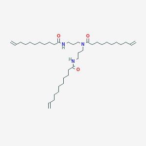 molecular formula C39H71N3O3 B14540319 N,N'-{[(Undec-10-enoyl)azanediyl]di(propane-3,1-diyl)}di(undec-10-enamide) CAS No. 61839-52-9