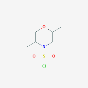 molecular formula C6H12ClNO3S B1454040 2,5-二甲基吗啉-4-磺酰氯 CAS No. 1216297-22-1