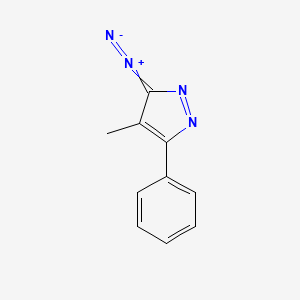 molecular formula C10H8N4 B14540431 3-Diazo-4-methyl-5-phenylpyrazole CAS No. 62072-08-6