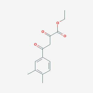 molecular formula C14H16O4 B1454060 Ethyl 4-(3,4-dimethylphenyl)-2,4-dioxobutanoate CAS No. 1019457-35-2