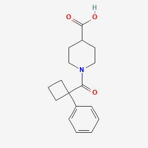 1-(1-Phenylcyclobutanecarbonyl)piperidine-4-carboxylic acid