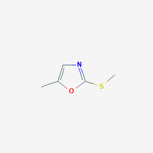 molecular formula C5H7NOS B14540614 5-Methyl-2-(methylsulfanyl)-1,3-oxazole CAS No. 62124-45-2