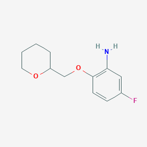 molecular formula C12H16FNO2 B1454062 5-Fluoro-2-(tetrahydro-2H-pyran-2-ylmethoxy)-phenylamine CAS No. 946683-79-0