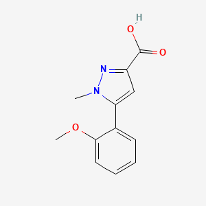 molecular formula C12H12N2O3 B1454066 5-(2-Methoxyphenyl)-1-methyl-1H-pyrazole-3-carboxylic acid CAS No. 1239759-74-0