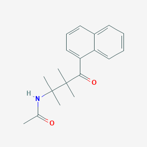 molecular formula C19H23NO2 B14540665 N-[2,3,3-Trimethyl-4-(naphthalen-1-yl)-4-oxobutan-2-yl]acetamide CAS No. 61838-79-7