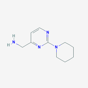 molecular formula C10H16N4 B1454075 (2-(Piperidin-1-YL)pyrimidin-4-YL)methanamine CAS No. 944901-08-0