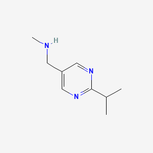 molecular formula C9H15N3 B1454076 Methyl({[2-(propan-2-yl)pyrimidin-5-yl]methyl})amine CAS No. 1341799-64-1