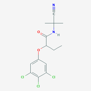 molecular formula C14H15Cl3N2O2 B14540784 N-(2-Cyanopropan-2-yl)-2-(3,4,5-trichlorophenoxy)butanamide CAS No. 62047-32-9