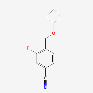 molecular formula C12H12FNO B1454082 4-(环丁氧基甲基)-3-氟苯甲腈 CAS No. 1249177-89-6