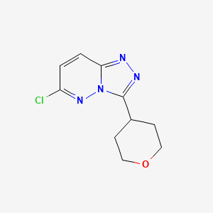 molecular formula C10H11ClN4O B1454083 6-chloro-3-(tetrahydro-2H-pyran-4-yl)-[1,2,4]triazolo[4,3-b]pyridazine CAS No. 1340454-95-6