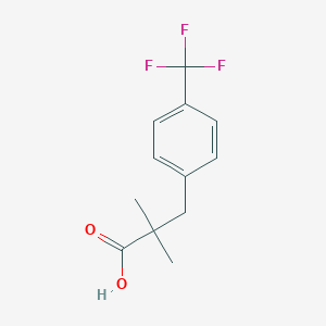 molecular formula C12H13F3O2 B1454087 2,2-Dimethyl-3-[4-(trifluoromethyl)phenyl]propanoic acid CAS No. 1439896-97-5