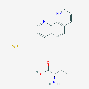 molecular formula C17H19N3O2Pd+2 B145409 1,10-Phenanthroline-valine palladium(II) CAS No. 132901-05-4