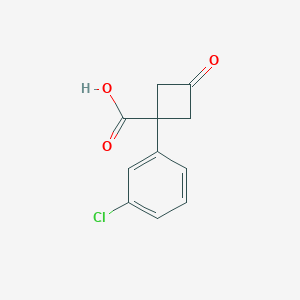 molecular formula C11H9ClO3 B1454094 1-(3-Chlorophenyl)-3-oxocyclobutane-1-carboxylic acid CAS No. 1339431-13-8