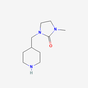 molecular formula C10H19N3O B1454096 1-Methyl-3-(piperidin-4-ylmethyl)imidazolidin-2-one CAS No. 1247864-53-4