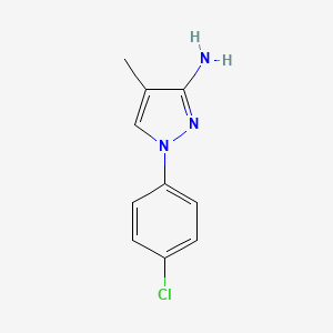 molecular formula C10H10ClN3 B1454098 1-(4-chlorophenyl)-4-methyl-1H-pyrazol-3-amine CAS No. 1247390-15-3