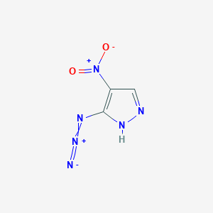 molecular formula C3H2N6O2 B14541027 5-azido-4-nitro-1H-pyrazole CAS No. 62078-42-6