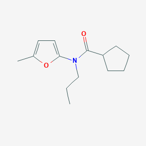 molecular formula C14H21NO2 B14541066 N-(5-Methylfuran-2-yl)-N-propylcyclopentanecarboxamide CAS No. 62187-46-6