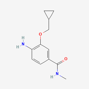 molecular formula C12H16N2O2 B1454107 4-amino-3-(cyclopropylmethoxy)-N-methylbenzamide CAS No. 1340249-97-9