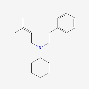 molecular formula C19H29N B14541083 N-(3-Methylbut-2-en-1-yl)-N-(2-phenylethyl)cyclohexanamine CAS No. 61907-97-9