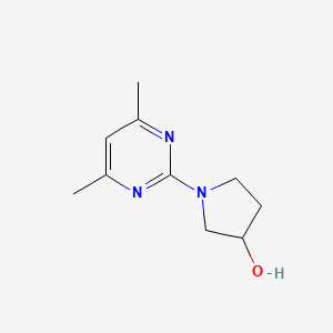 molecular formula C10H15N3O B1454115 1-(4,6-Dimethylpyrimidin-2-yl)pyrrolidin-3-ol CAS No. 1261233-89-9