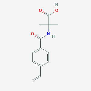 B145412 N-(4-Ethenylbenzoyl)-2-methylalanine CAS No. 137349-05-4