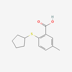 2-(Cyclopentylsulfanyl)-5-methylbenzoic acid